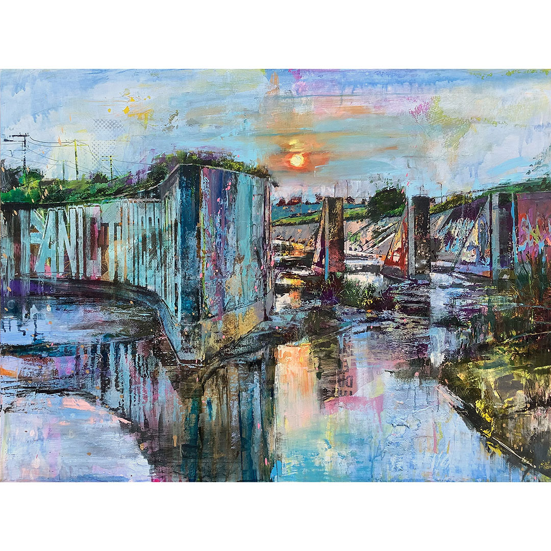 Monet Sun Over Water and Walls